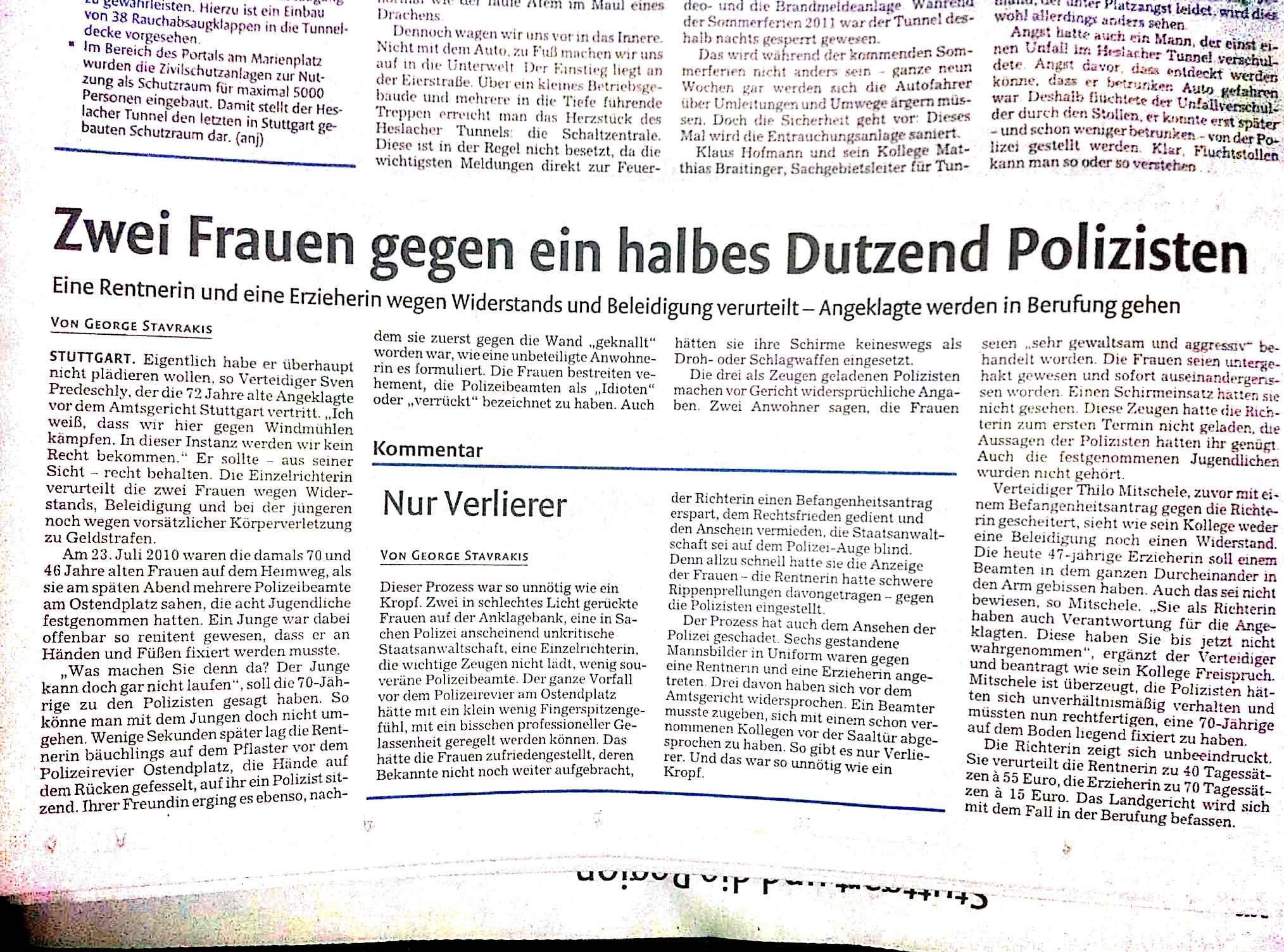 Stuttgarter Nachrichten vom 07.01.2012